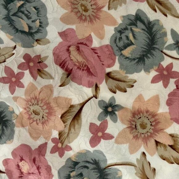 Silx by August Silk Floral Robe Vtg 80s Size M - Picture 4 of 5